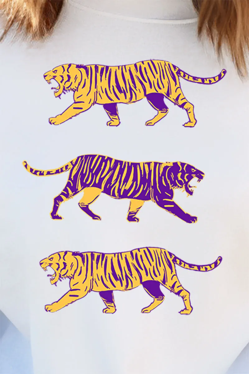 Stacked Purple Tigers Unisex NuBlend Crew Sweatshirt