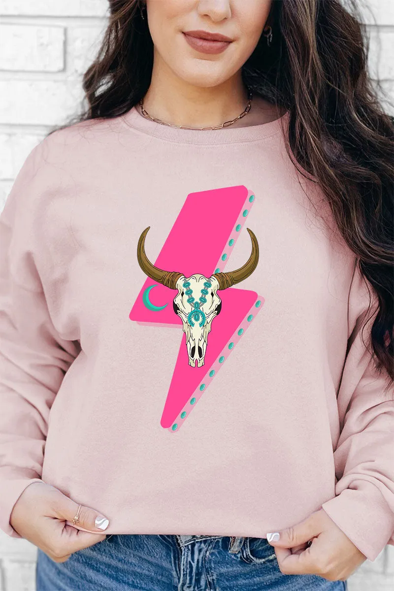 Steer Lightning Bolt Unisex NuBlend Crew Sweatshirt