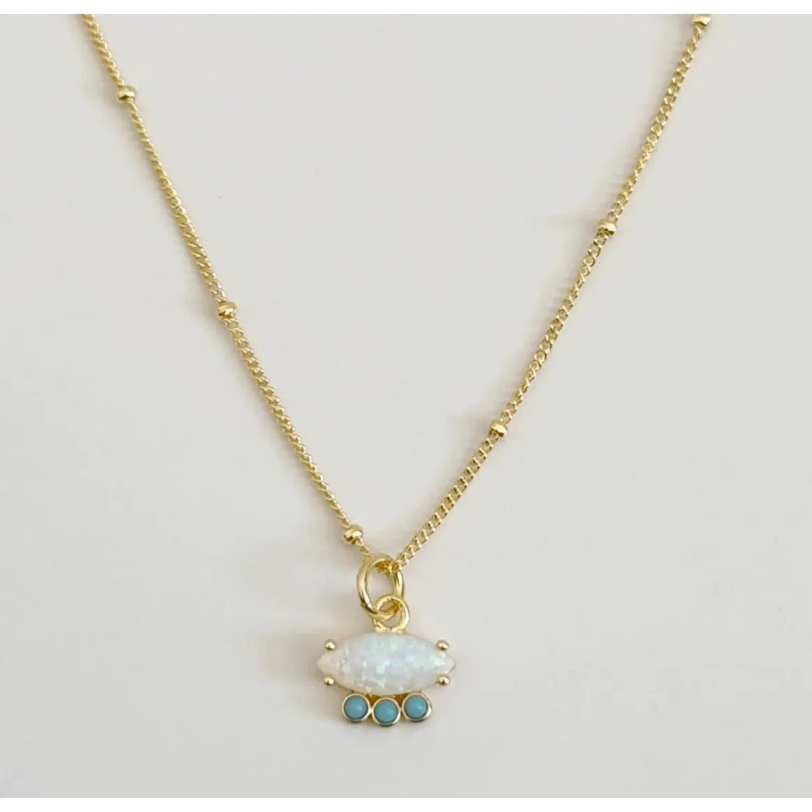 Stone Shield Necklace