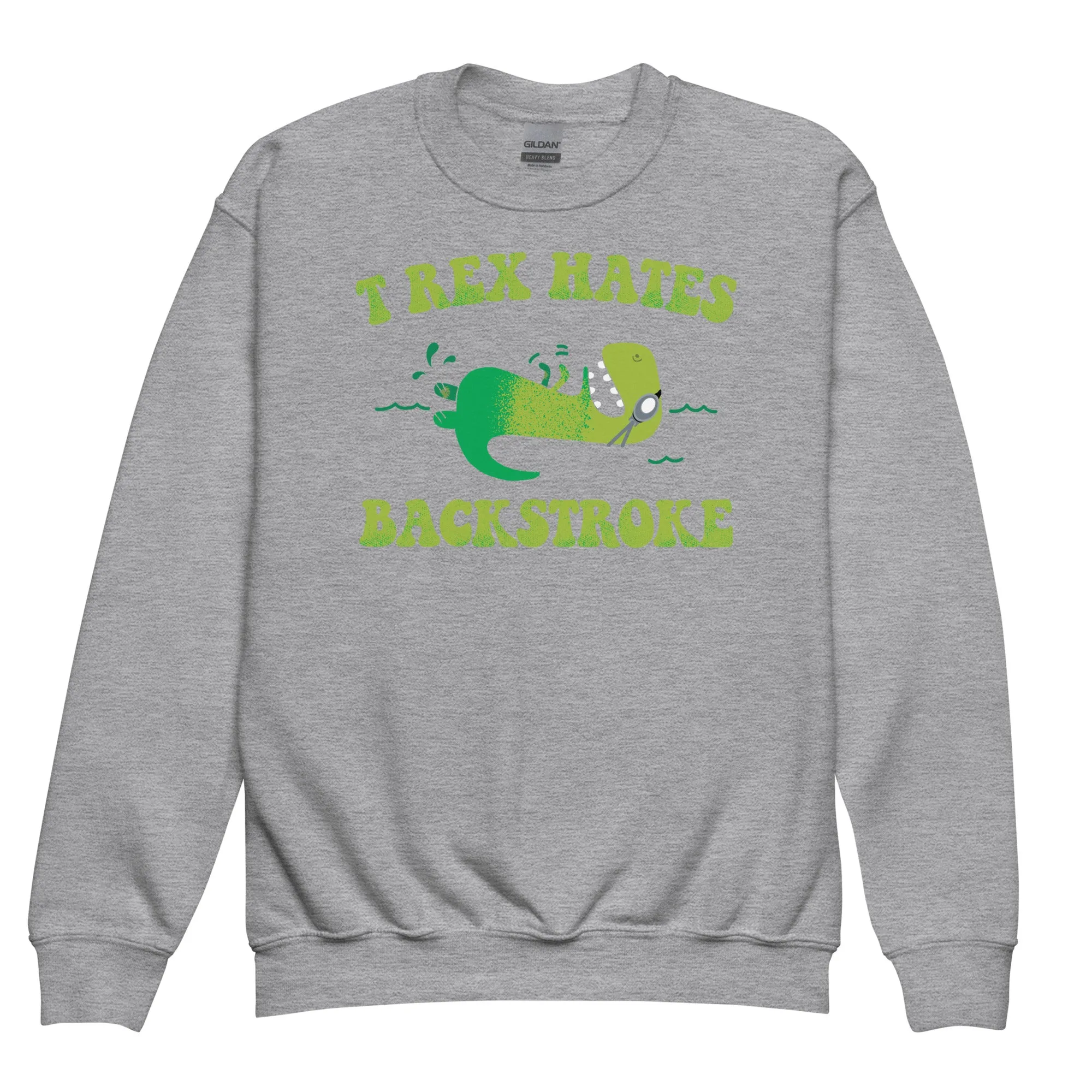 T Rex Hates Backstroke Swimmer Youth Sweatshirt