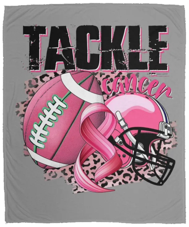 Tackle Cancer Plush Fleece Blanket - 50x60