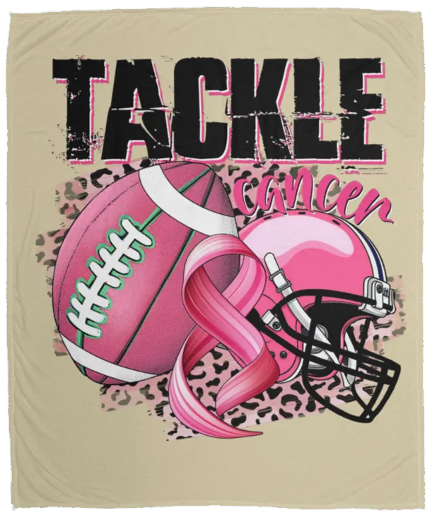 Tackle Cancer Plush Fleece Blanket - 50x60