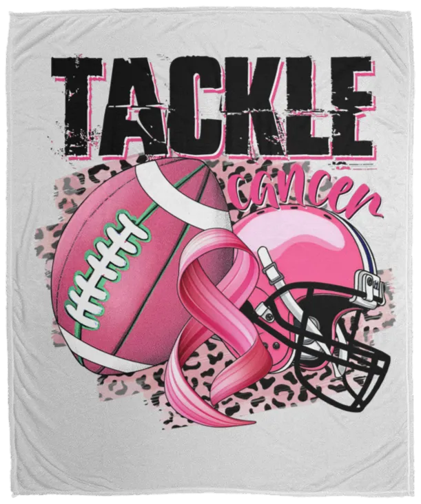 Tackle Cancer Plush Fleece Blanket - 50x60