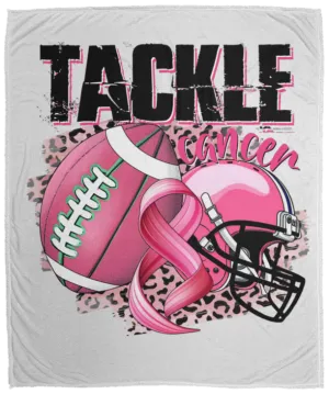 Tackle Cancer Plush Fleece Blanket - 50x60