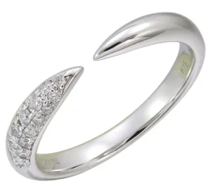 Triple Row Diamond Claw Ring