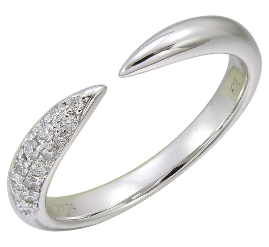 Triple Row Diamond Claw Ring
