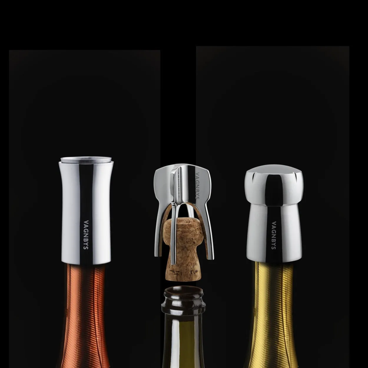 VAGNBYS Champagne Pourer: Preserves MCC Bubbles. Prevents Dripping. Elegant Stainless-Steel Conserves the Taste & Quality
