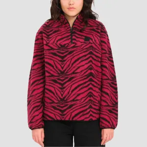 Volcom Pheelin It Mock Neck Sweatshirt Wine - Womens