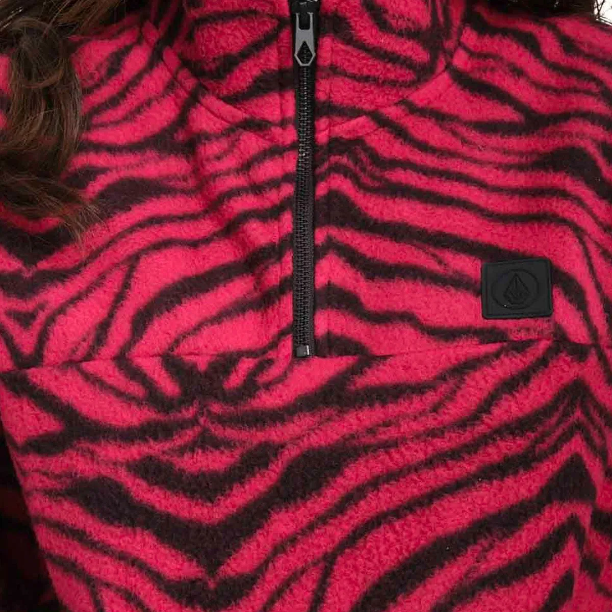 Volcom Pheelin It Mock Neck Sweatshirt Wine - Womens