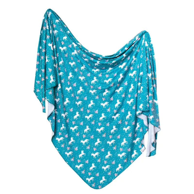 Whimsy Knit Swaddle Blanket-Copper Pearl