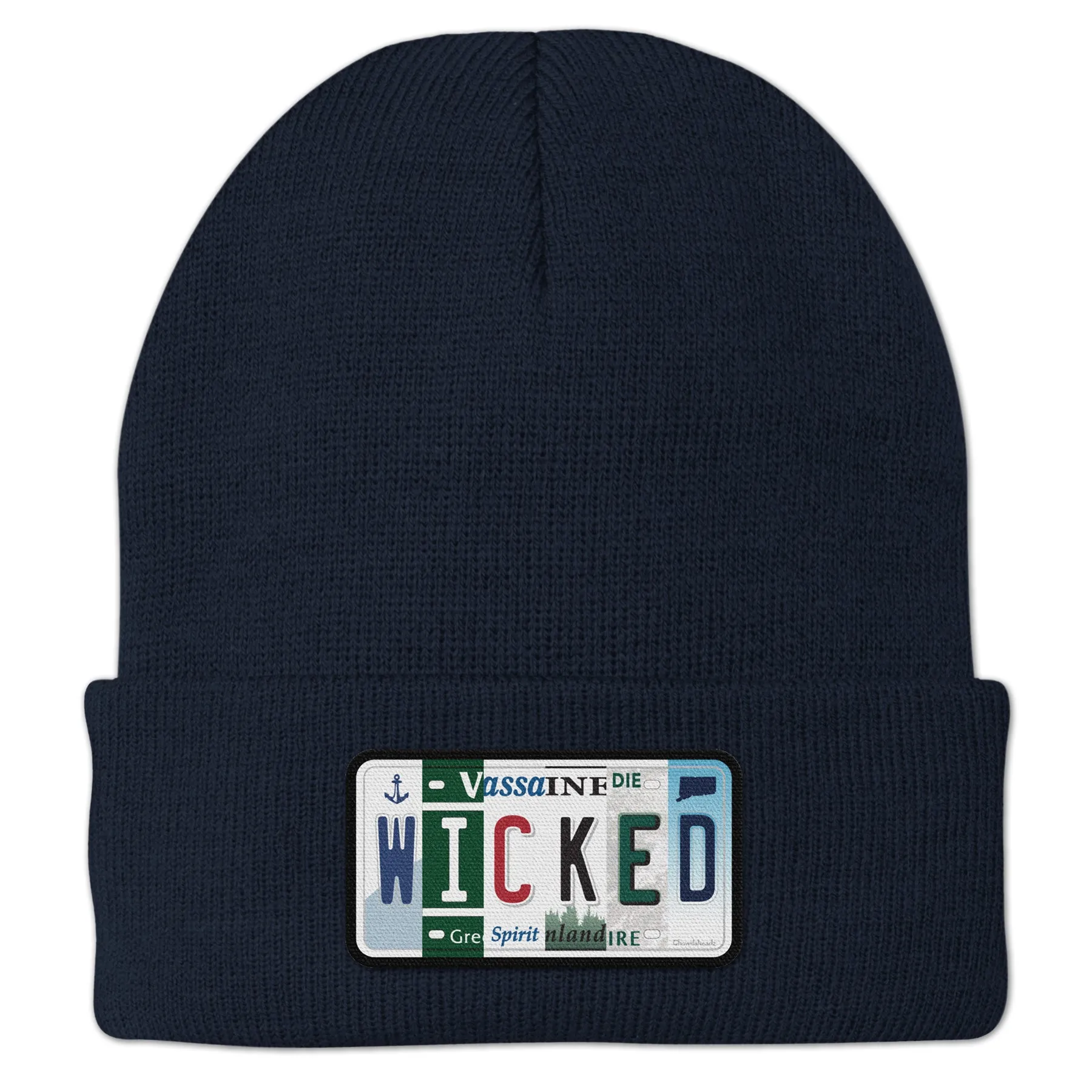 Wicked License Plate Cuff Knit
