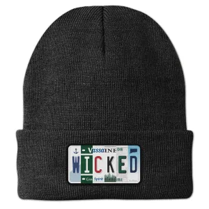 Wicked License Plate Cuff Knit