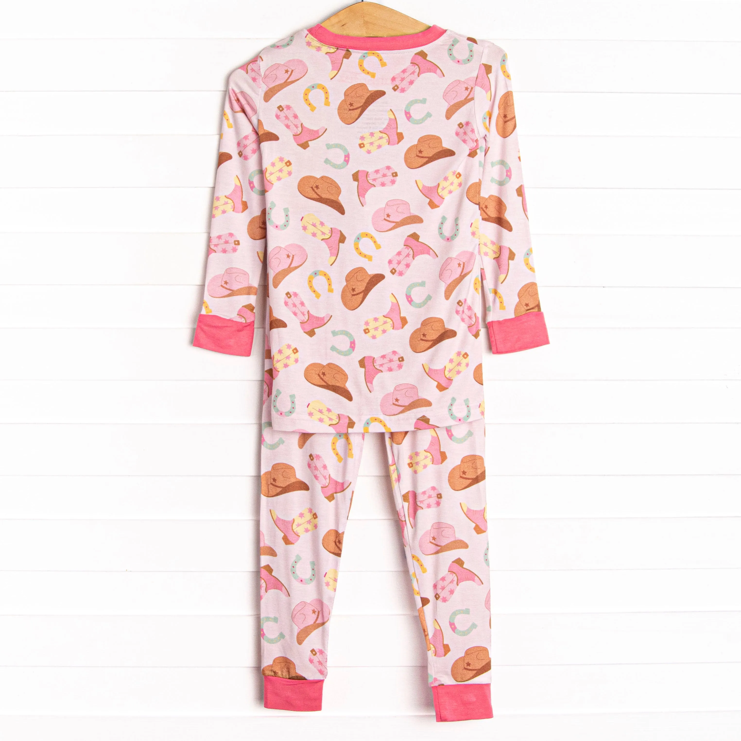 Wild Wild West Bamboo Pajama Set, Pink