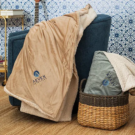 Zeta Tau Alpha Sherpa Throw Blanket